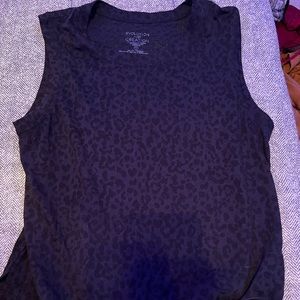 Evolution and Creation Black cheetah print top